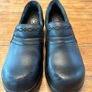 Ariat Black Slip-On Workwear Loafer Clog with Composite Toe